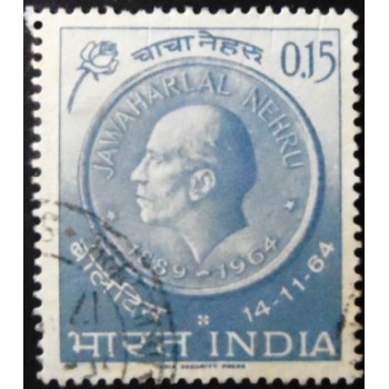 Selo postal da Índia de 1964 Jawaharlal Nehru