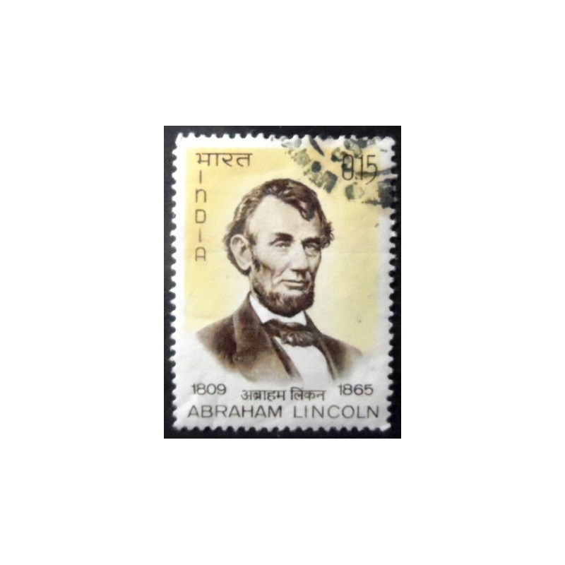 Selo postal da Índia de 1965 Abraham Lincoln