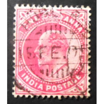 Selo postal da Índia de 1902 King Edward VII 1