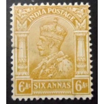 Selo postal da Índia de 1911 King George V 6