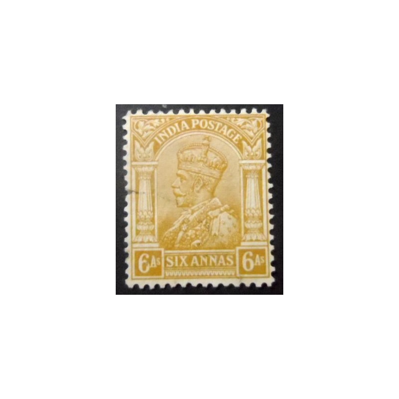 Selo postal da Índia de 1911 King George V 6