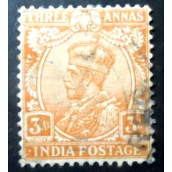 Selo postal da Índia de 1911 King George V 3