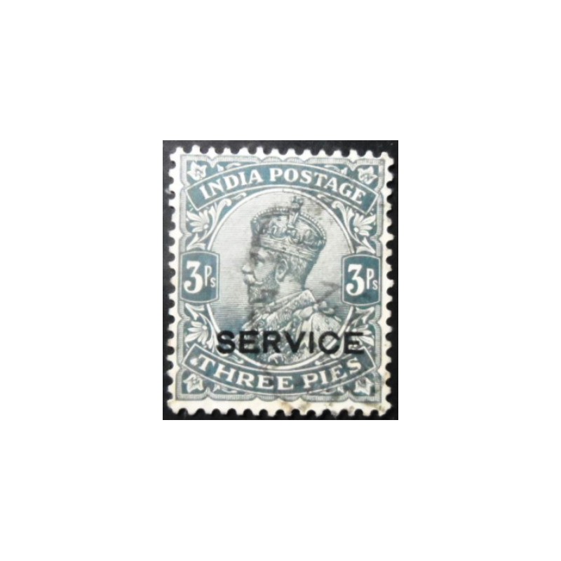 Imagem similar à do selo postal da Índia de 1912 King George V Official 3