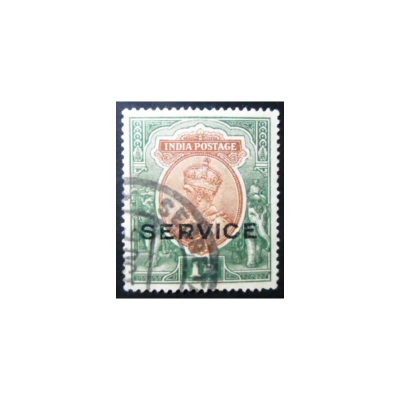 Selo postal da Índia de 1913 King George V 1₹ Servive