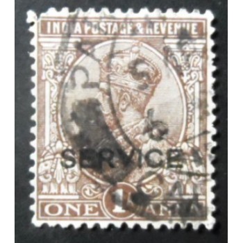 Selo postal da Índia de 1922 King George V 1 Service