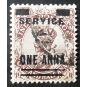 Selo postal da Índia de 1926 King George V 1 Official