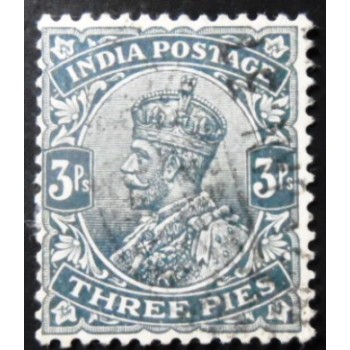 Selo postal da Índia de 1926 King George V 3 U