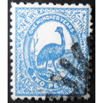 Selo postal Nova Gales do Sul de 1888  - Emu U