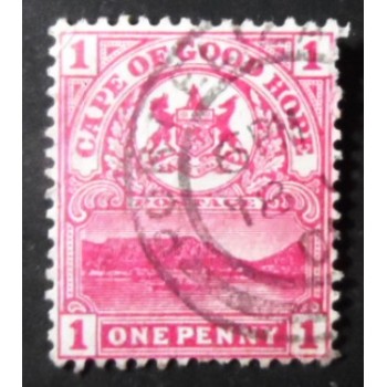 Selo postal do Cabo da Boa Esperança de 1900 Capetown 1 U