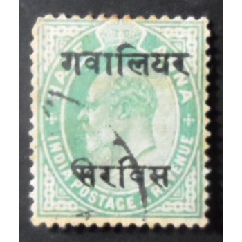 Selo postal da Índia de 1903 King George VI Gwalior DI