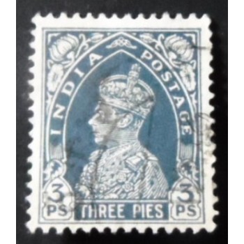 Imagem similar à do selo postal da Índia de 1937 King George VI 3