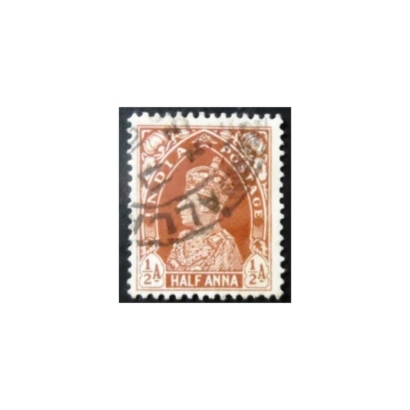 Imagem similar á do selo postal da Índia de 1937 King George VI ½