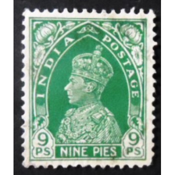 Imagem similar à do selo postal da Índia de 1937 King George VI 9