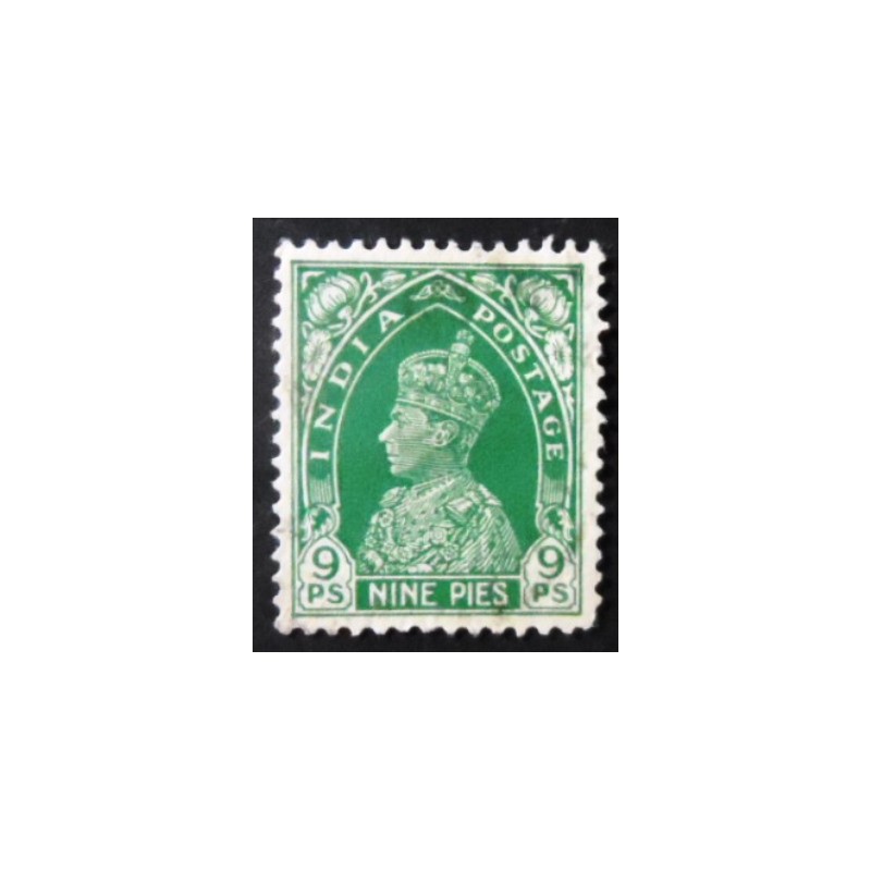 Imagem similar à do selo postal da Índia de 1937 King George VI 9