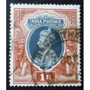 Imagem similar à do sSelo postal da Índia de 1937 King George VI 1₹