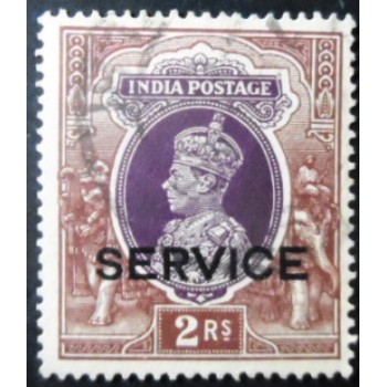 Selo postal da Índia de 1938 King George VI 2₹