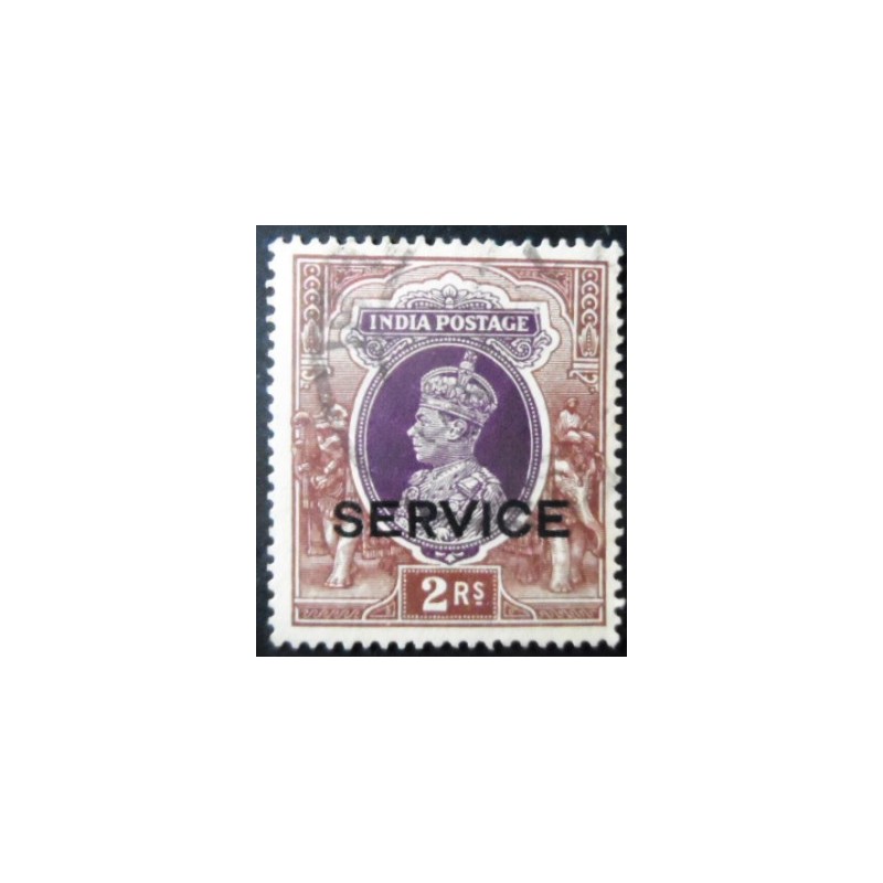 Selo postal da Índia de 1938 King George VI 2₹