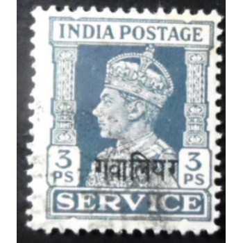 Imagem similar à do selo postal da Índia de 1939 King George VI 3