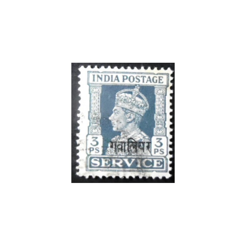 Imagem similar à do selo postal da Índia de 1939 King George VI 3