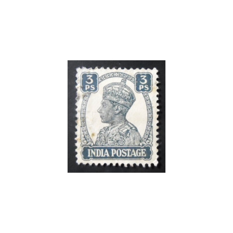 Imagem similar à do selo postal da Índia de 1941 King George VI 3