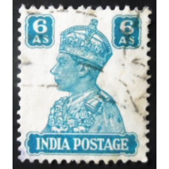 Imagem similar à do selo postal da Índia de 1941 King George VI 6