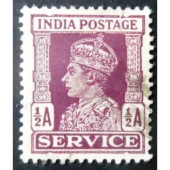 Imagem similar á do selo postal da Índia de 1942 King George VI ½