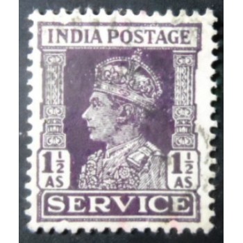 Imagem similar à do selo postal da Índia de 1942 King George VI 1½