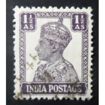 Imagem similar à do selo postal da Índia de 1942 King George VI 1½ U