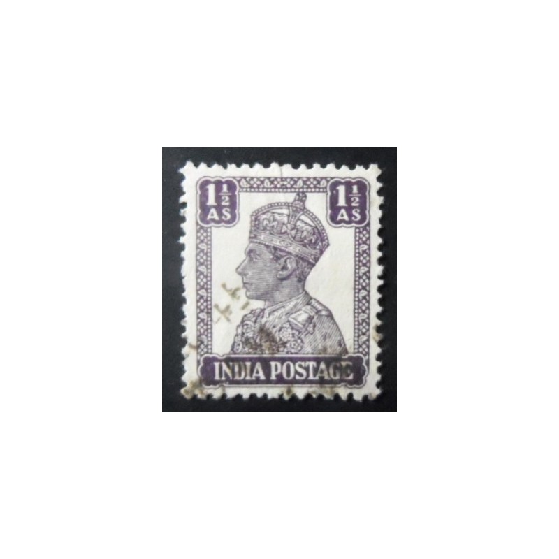 Imagem similar à do selo postal da Índia de 1942 King George VI 1½ U