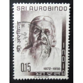 Selo postal da Índia de 1964 Sri Aurobindo Ghose