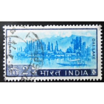 Imagem similar à do selo postal da Índia de 1967 Dal Lake Kashmir