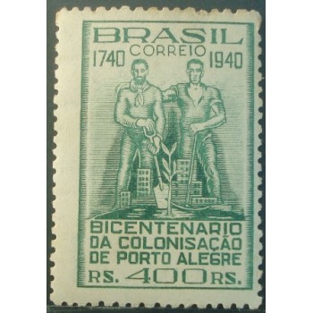 Selo postal do Brasil de 1940 Porto Alegre M