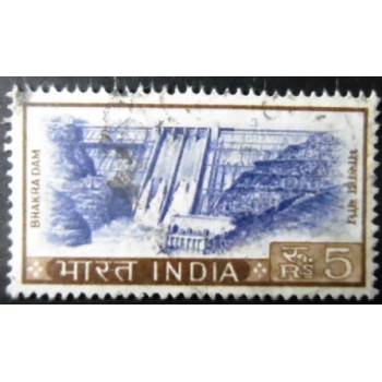 Imagem similar à do selo postal da Índia de 1967 Bhakra Dam U