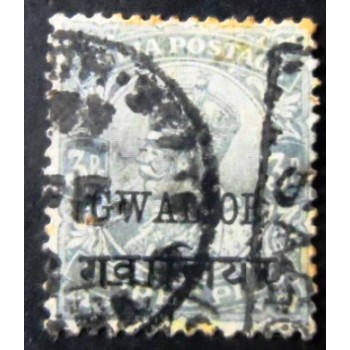 Selo postal da Índia Gwalior de 1939 King Edward VII 9