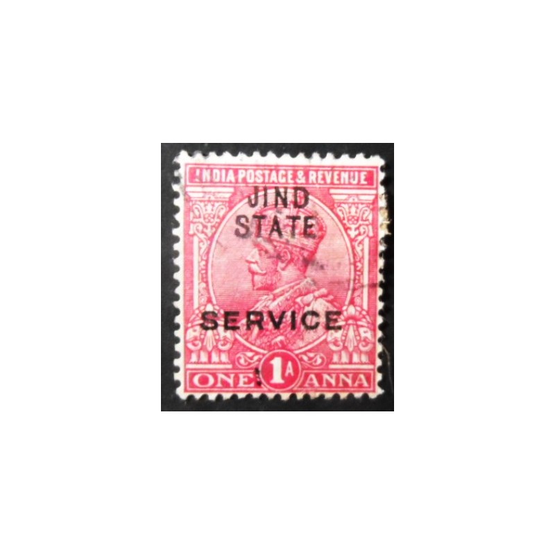 Selo postal da Índia Jind 1924 King George V 1