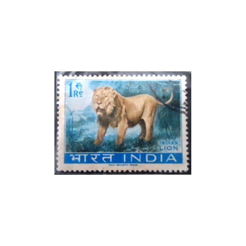 Selo postal da Índia de 1963 Indian Lion