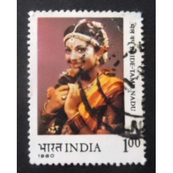 Selo postal da Índia de 1980 Bride from Tamil Nadu