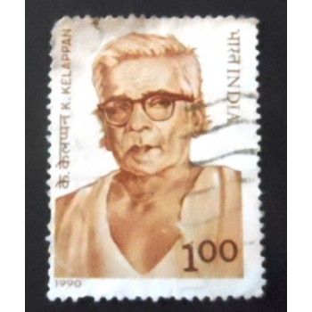 Selo postal da Índia de 1990 K. Kelappan