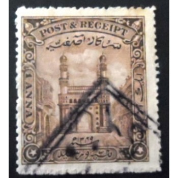 Selo postal da Índia Hyderabad de1931 Char Minar