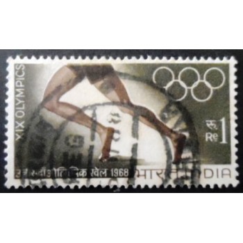 Selo postal da Índia de 1968 Olympic Games 1968