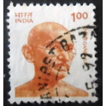 Selo postal da Índia de 1991 Mohandas Karamchand Gandhi