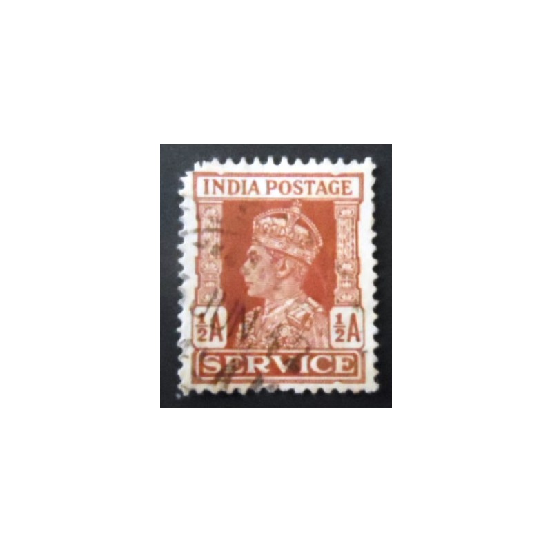 Selo postal da Índia de 1939 King George VI ½ Oficial