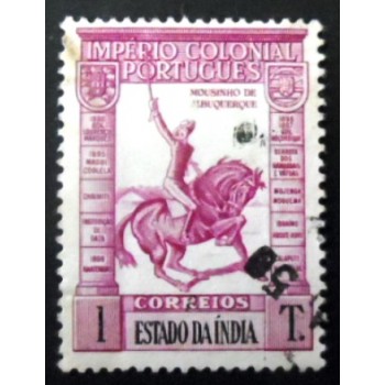 Selo postal da Índia Portuguesa de 1938 Joaquim Mousinho de Albuquerque