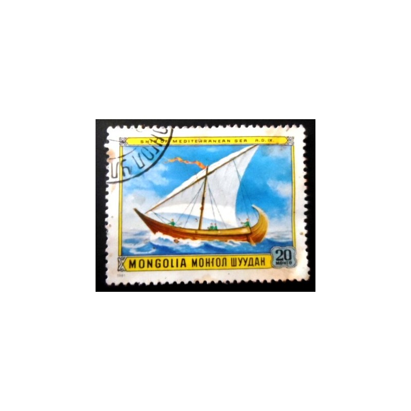 Selo postal da mongólia de 1981 Mediterranean