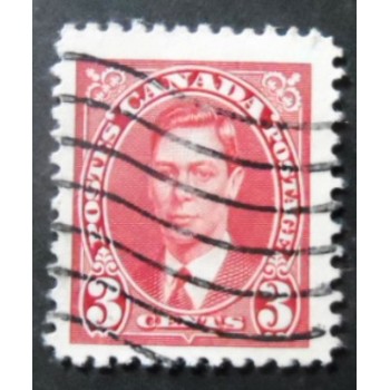 Selo postal do Canadá de 1937 King George VI 3