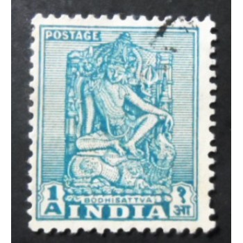 Selo postal daÍndia de 1949 Bodhisattva