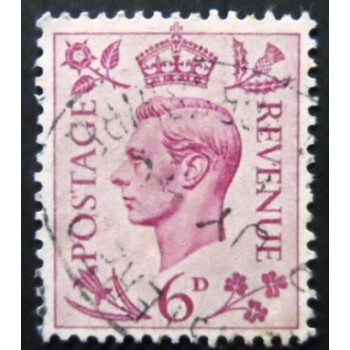 Selo postal do Reino Unido de 1939 King George VI 6