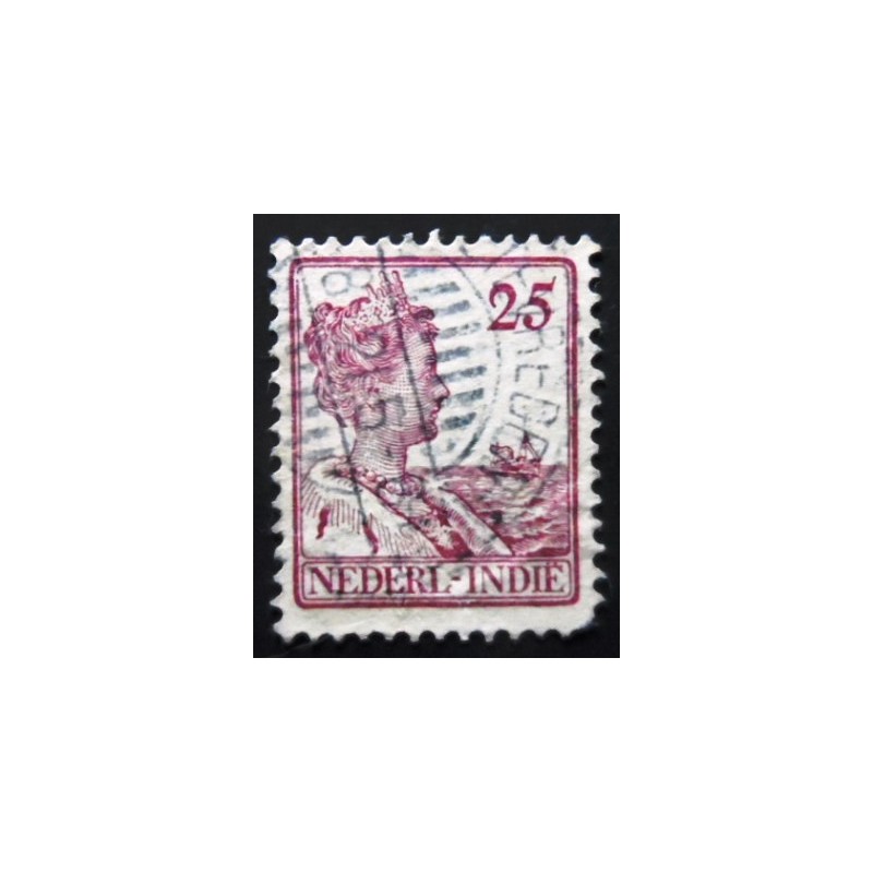 Selo postal Índias Holandesas de 1915 Queen Wilhelmina 25