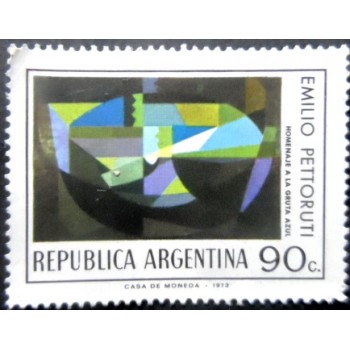 Selo postal da Argentina de 1974 Homenaje a la Gruta Azul