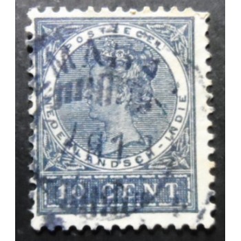 Selo postal Índias Holandesas de 1902 Queen Wilhelmina 10